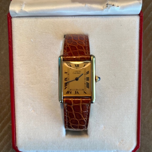 Cartier Must Tank Vermeil Watch - Picture 10 of 11